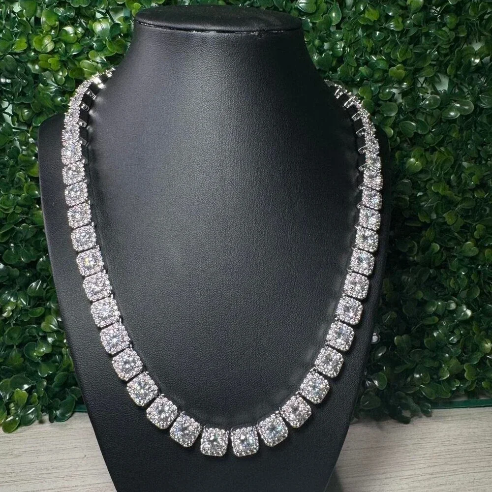 Iced Out Octagon Cluster Tennis chain 20inch
